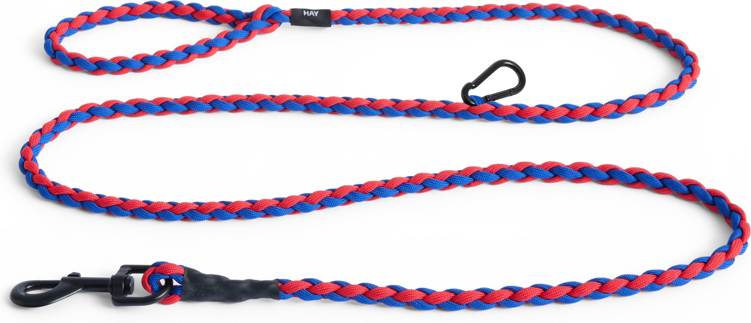 Smycz dla psa Hay Braided niebiesko-czerwona z karabińczykiem