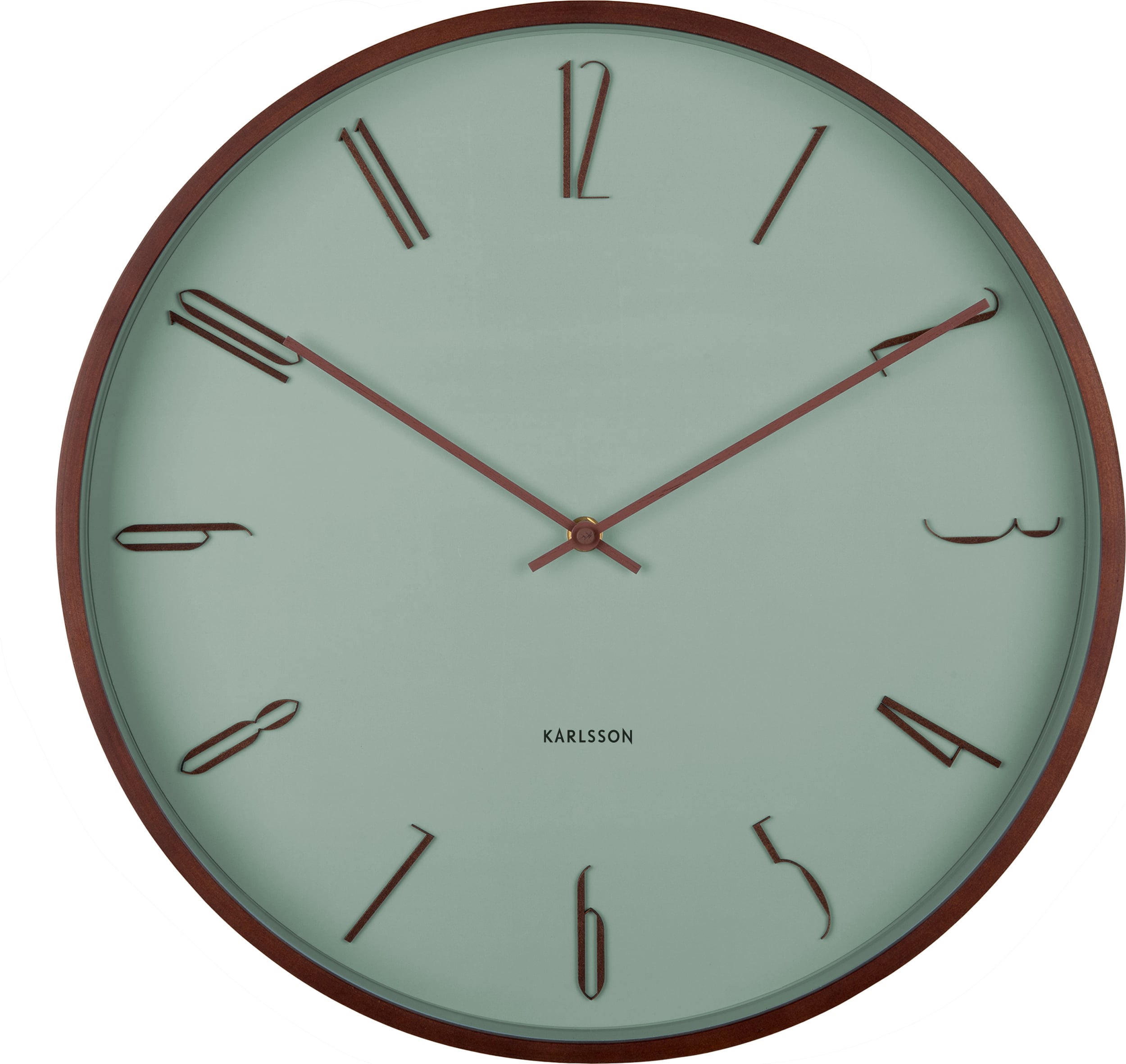 Zegar ścienny Scandia pastelowy zielony