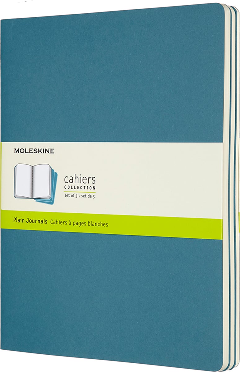 Zeszyty gładkie Moleskine Cahier Journals XL niebieskie 3 szt.