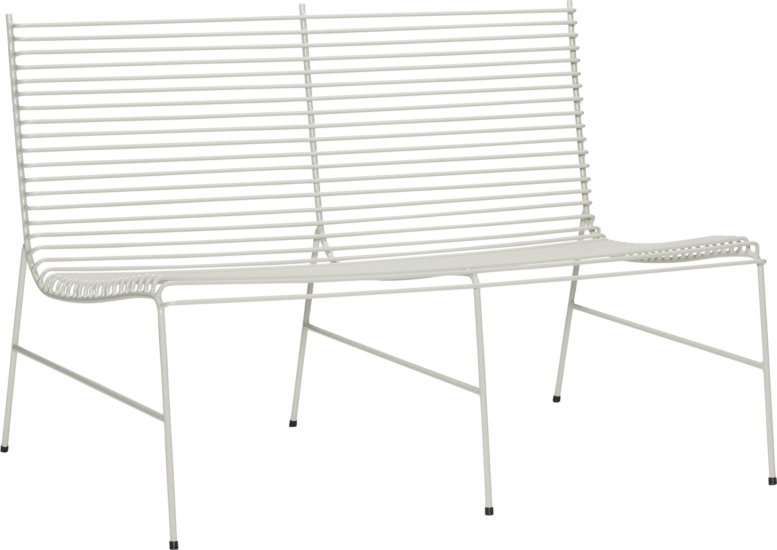 Ławka ogrodowa String 122 cm jasnoszara