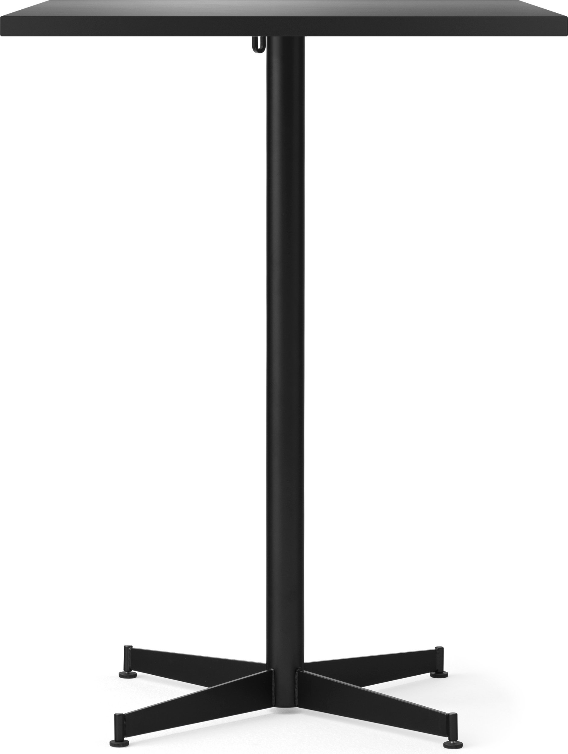 Stół barowy z czarną podstawą Nook Star Base Linoleum kwadratowy 93 cm czarny