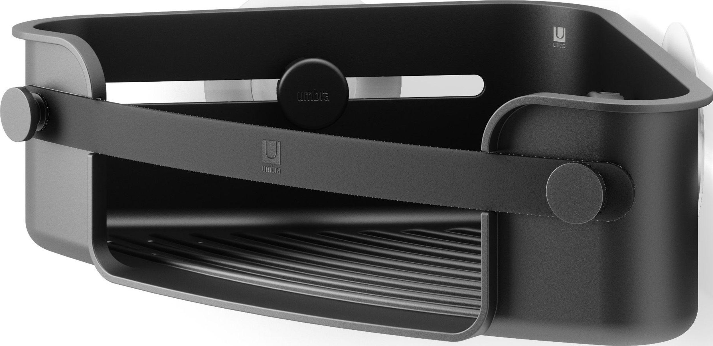 Półka prysznicowa narożna Flex Adhesive czarna