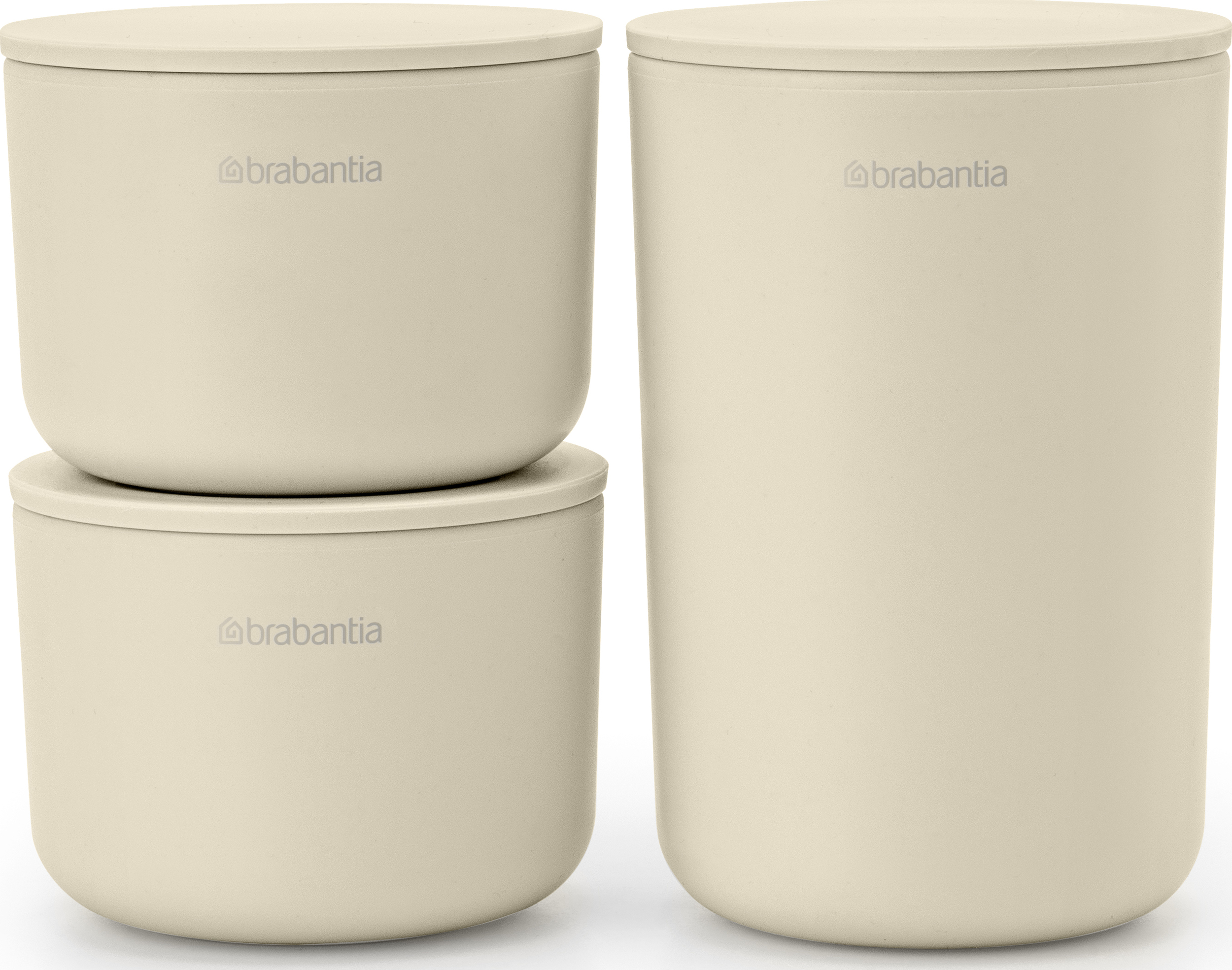 Pojemniki do przechowywania ReNew beżowe 3 szt.