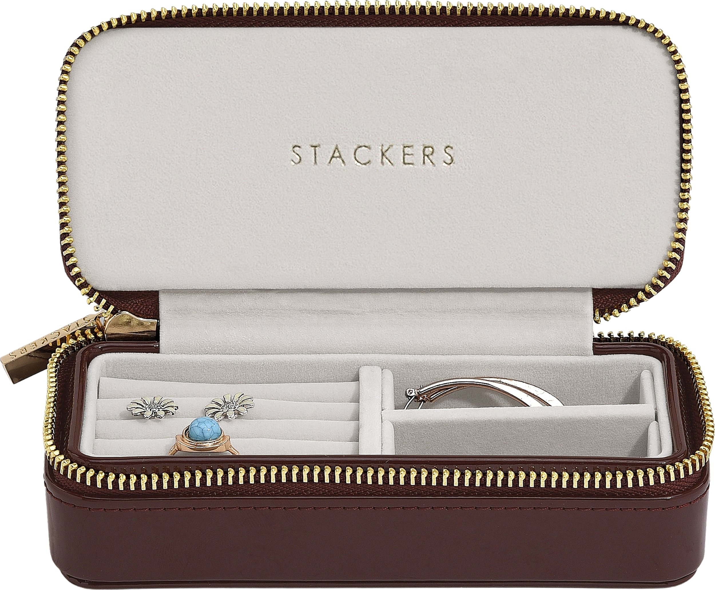 Pudełko podróżne na biżuterię Stackers Travel classic wiśniowe