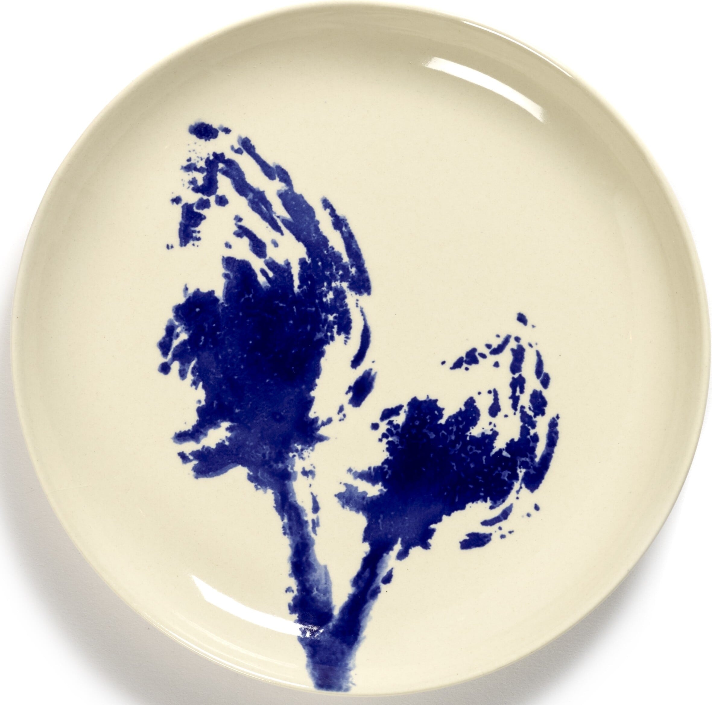 Talerze śniadaniowe Feast Artichoke 19 cm biało-niebieskie 2 szt.