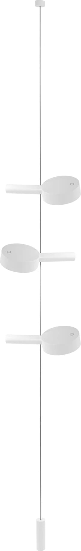 Lampa wisząca bezprzewodowa Super O biała potrójna