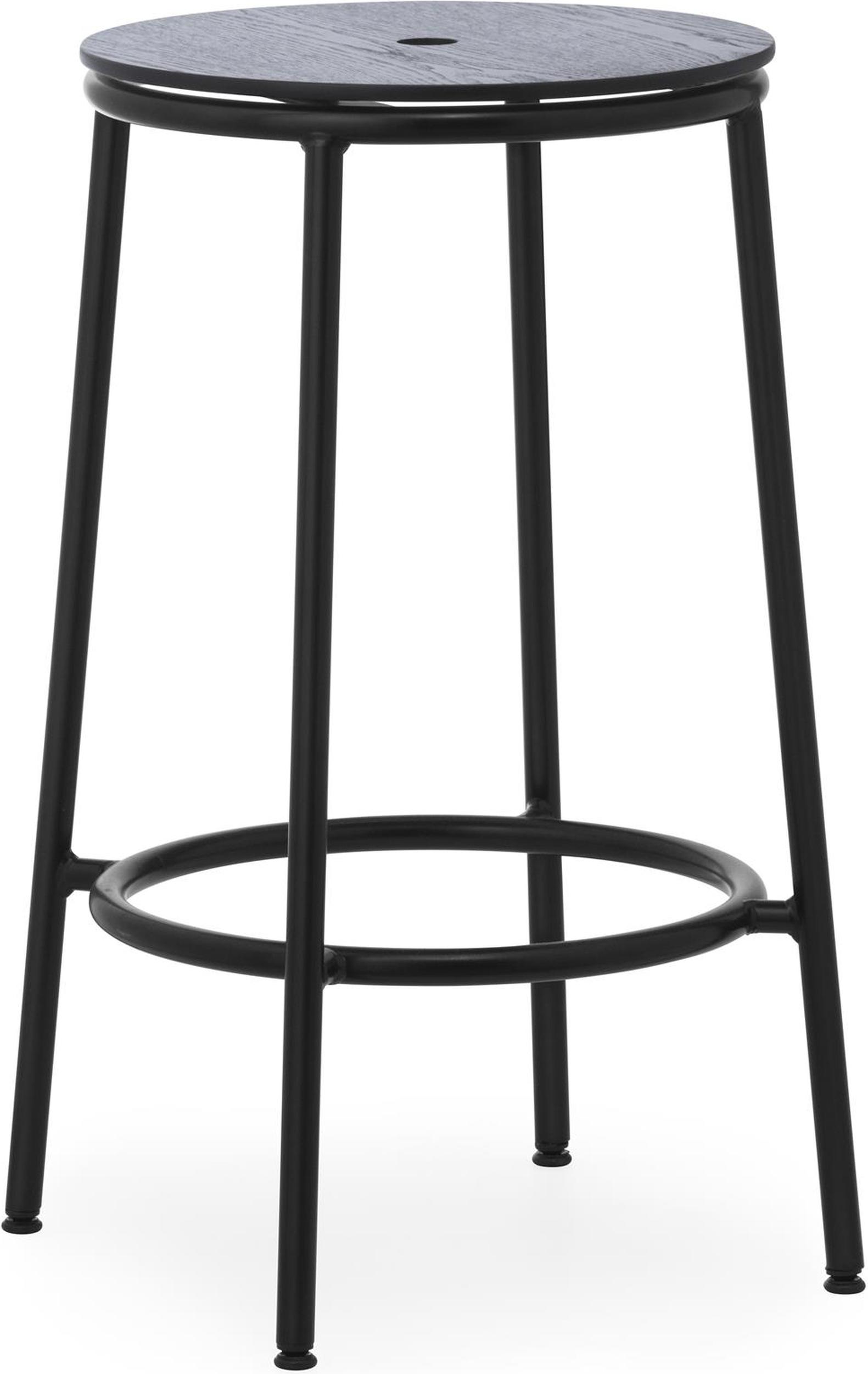 Stołek barowy Circa 65 cm czarny dąb