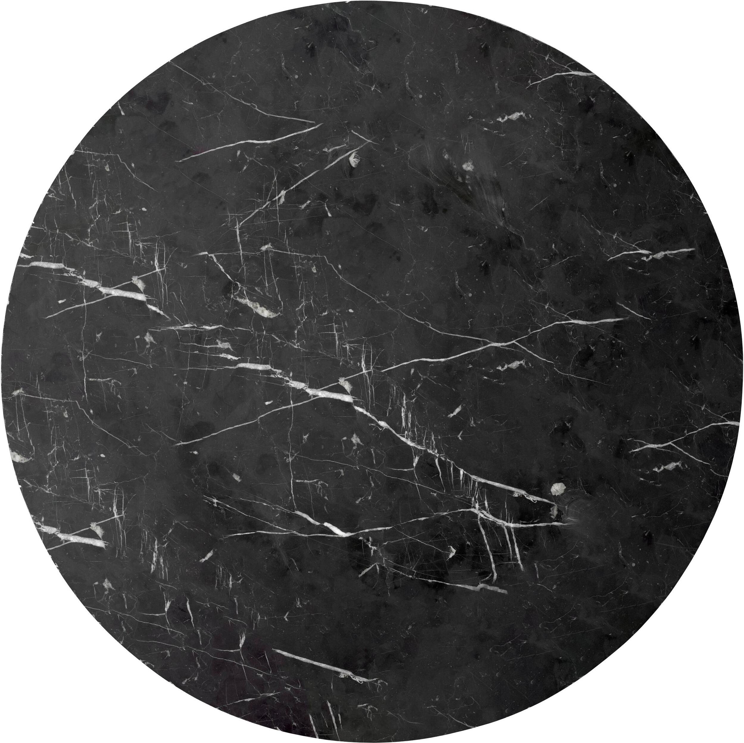 Blat do stolika kawowego Androgyne Nero Marquina 65 cm marmurowy
