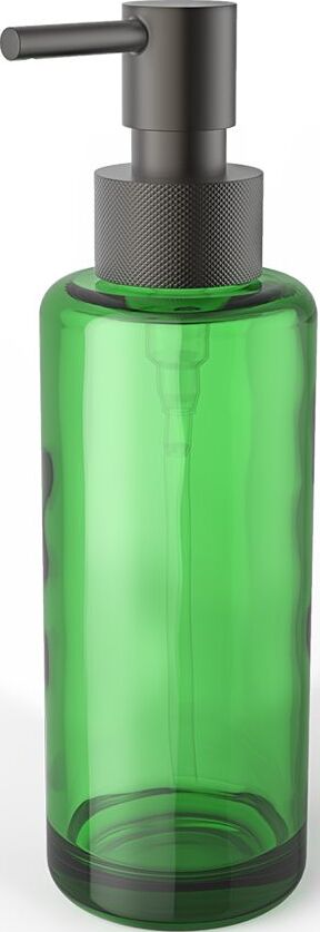 Dozownik do mydła Porter zielony z pompką ciemny metal mat