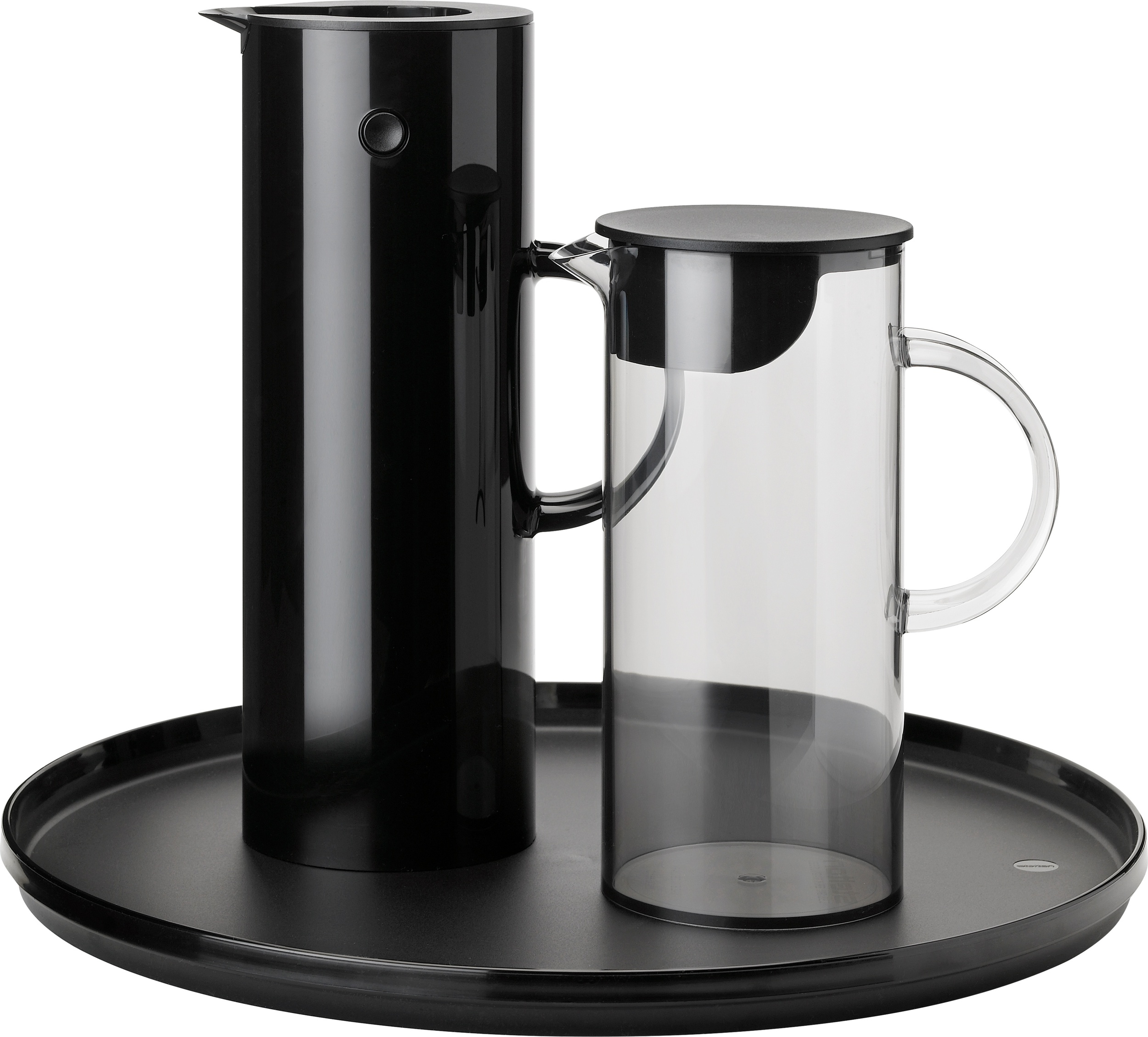 Dzbanek próżniowy EM77 czarny z tacą i dzbankiem na wodę 3 el.