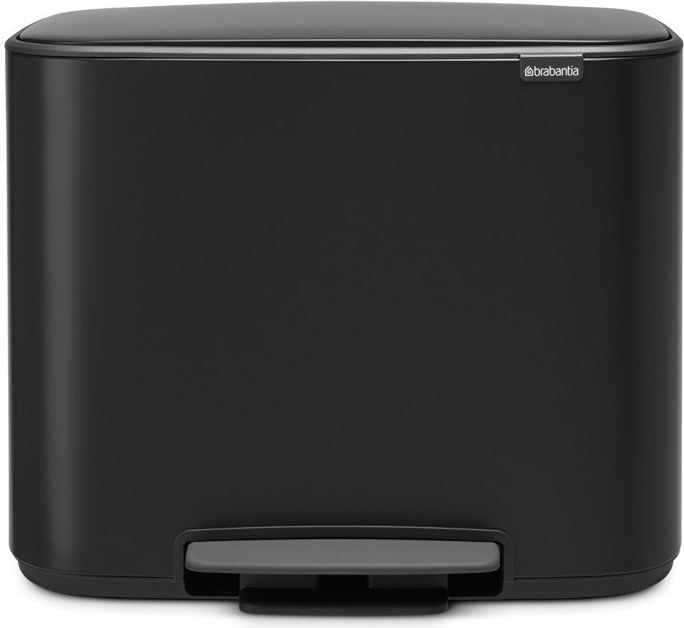 Kosz na śmieci Bo 3 x 11 l czarny matowy pedałowy