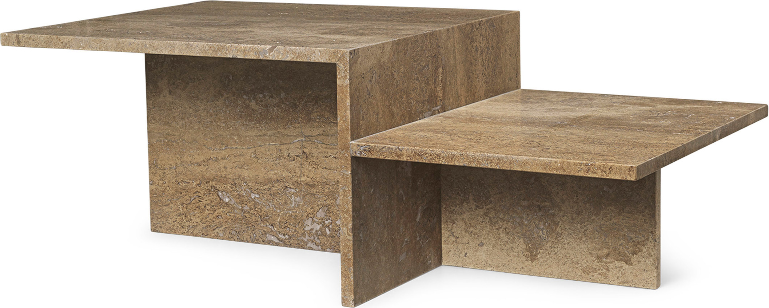 Stolik kawowy Distinct brązowy trawertyn