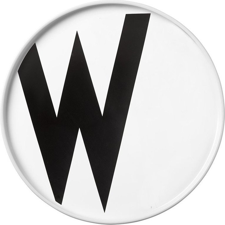 Talerz porcelanowy AJ litera W