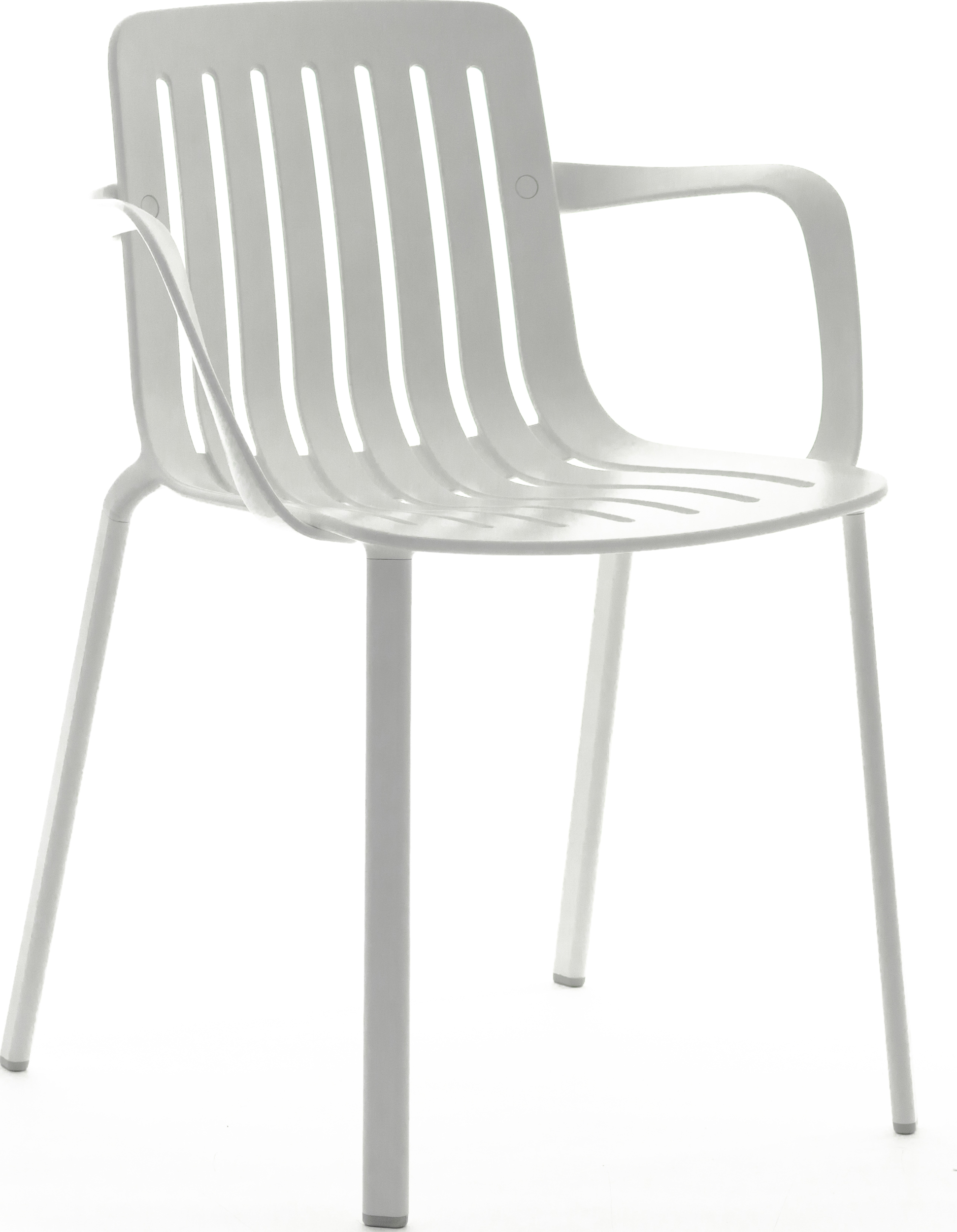 Krzesło Plato białe z podłokietnikami