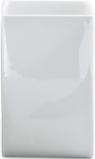 Kubek na szczoteczki do zębów Porzellan kwadratowy 11 cm biały