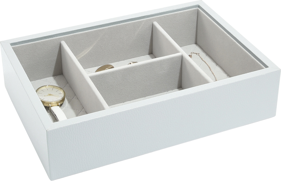 Szkatułka na biżuterię Loves Luxury 4 komory błękitna