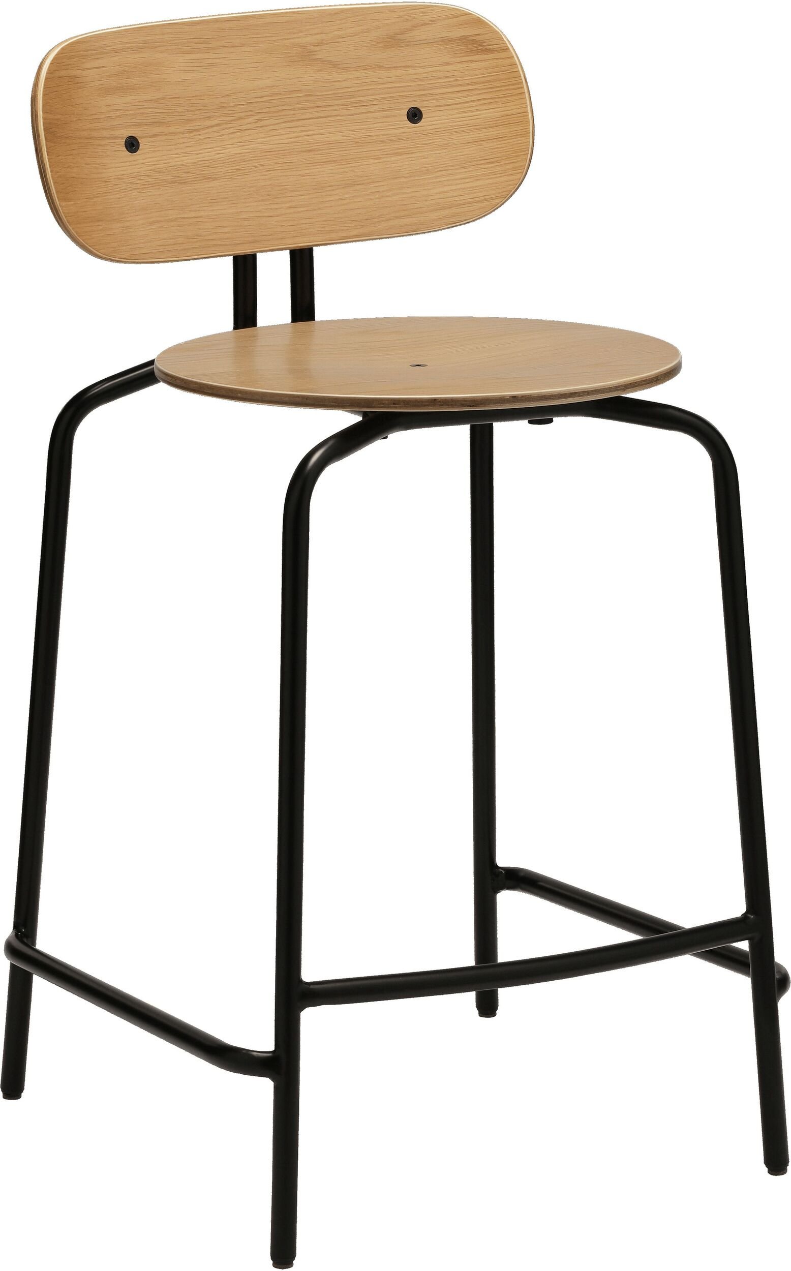 Krzesło Curious Counter na czarnych nogach