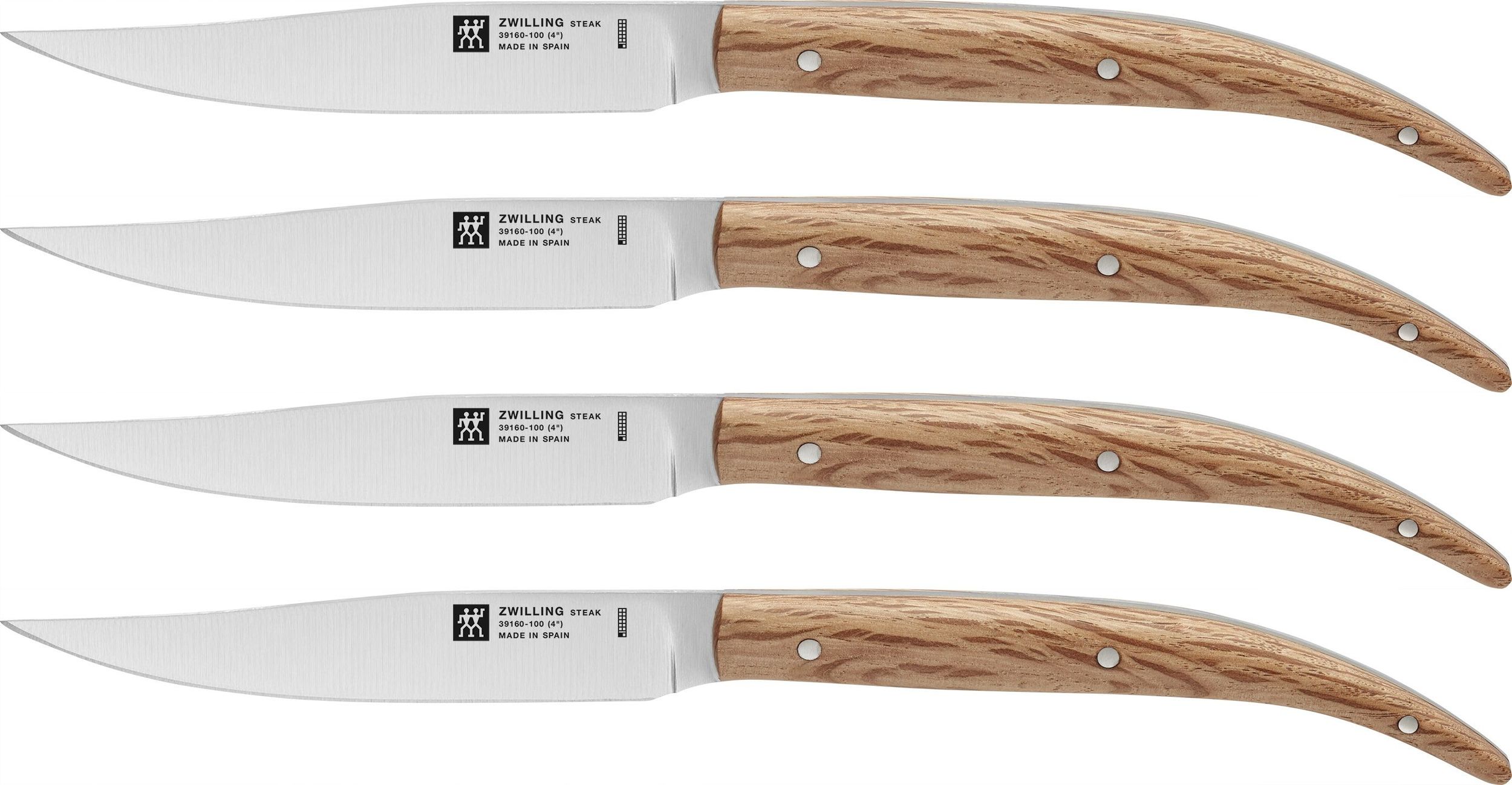 Noże do steków Zwilling 10 cm drewniane 4 szt.