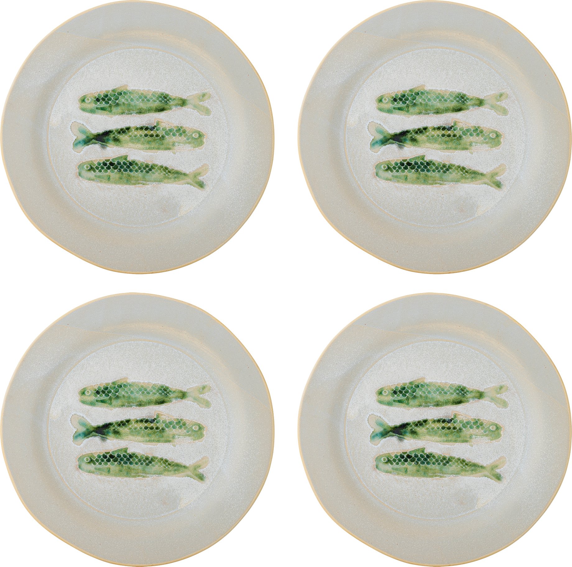 Talerze obiadowe Hadden 27 cm zielone 4 szt.