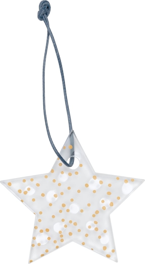 Zawieszka świąteczna Ice Star w kropki 5,5 cm