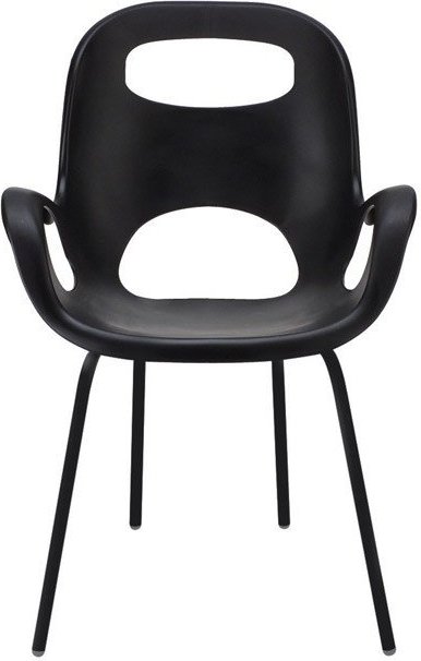 Krzesło Oh czarne z czarnymi nogami