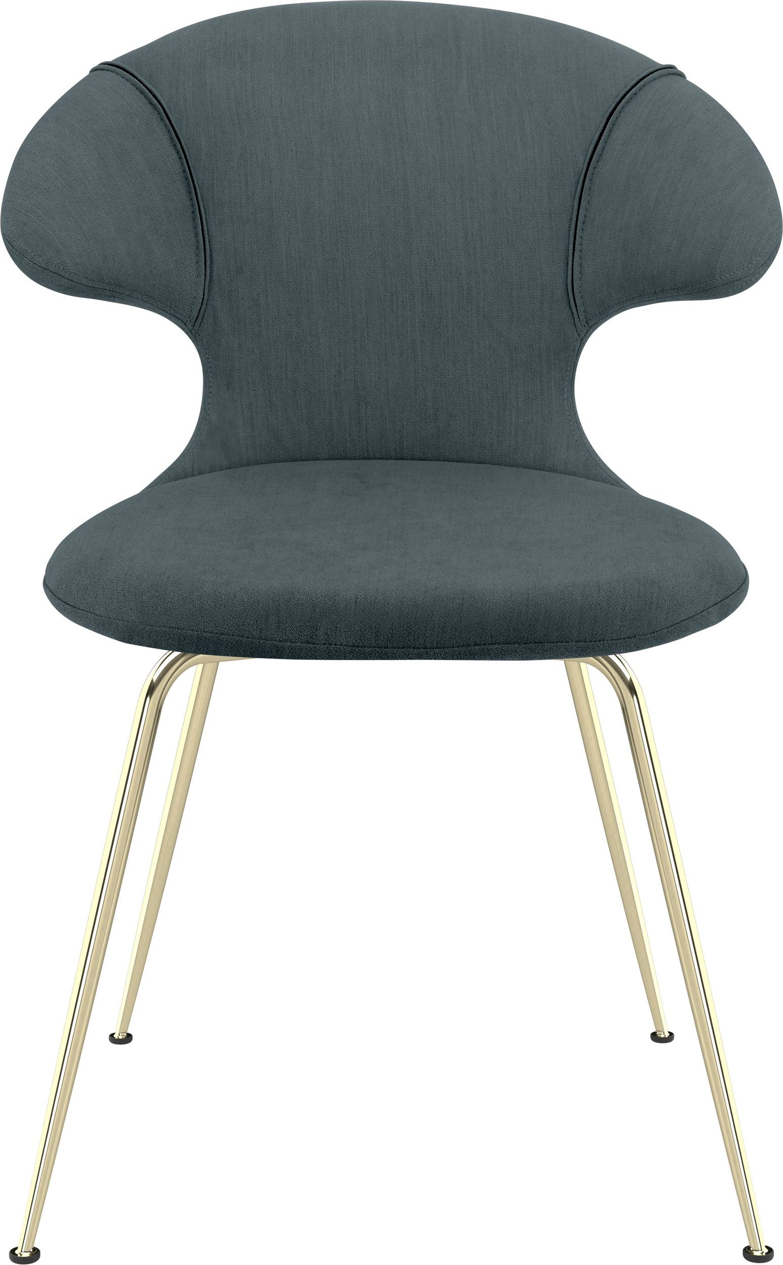 Krzesło Time Flies ciemnoturkusowe na mosiężnych nogach