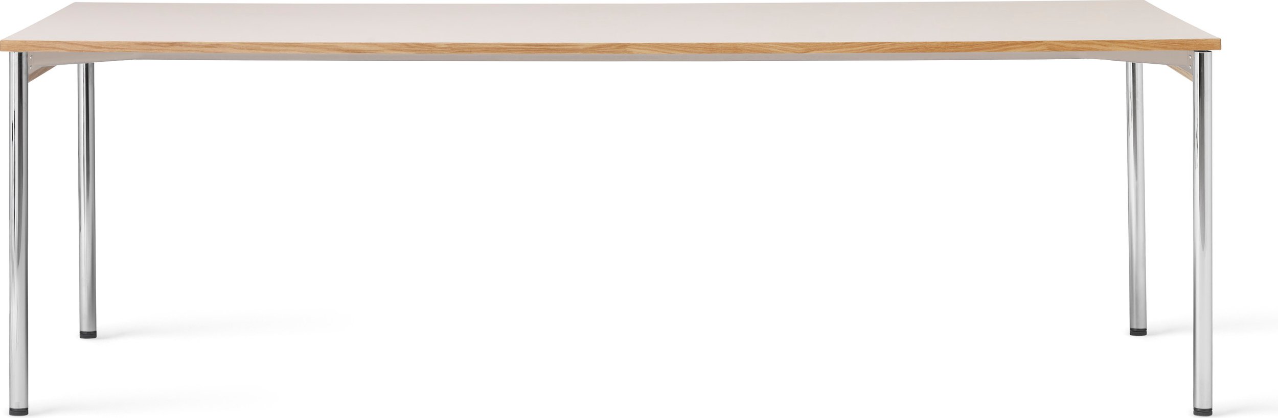 Stół Co 240 x 100 cm jasny dąb na chromowanych nogach