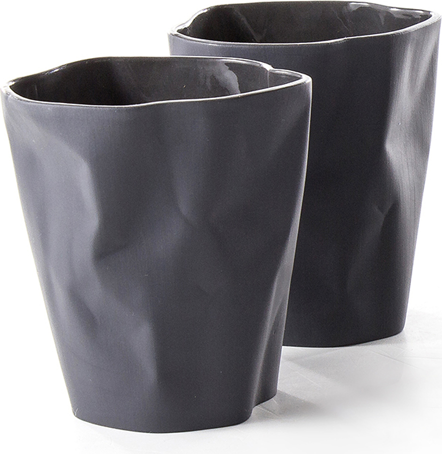 Kubek pogięty Ćmielów antracytowy duży