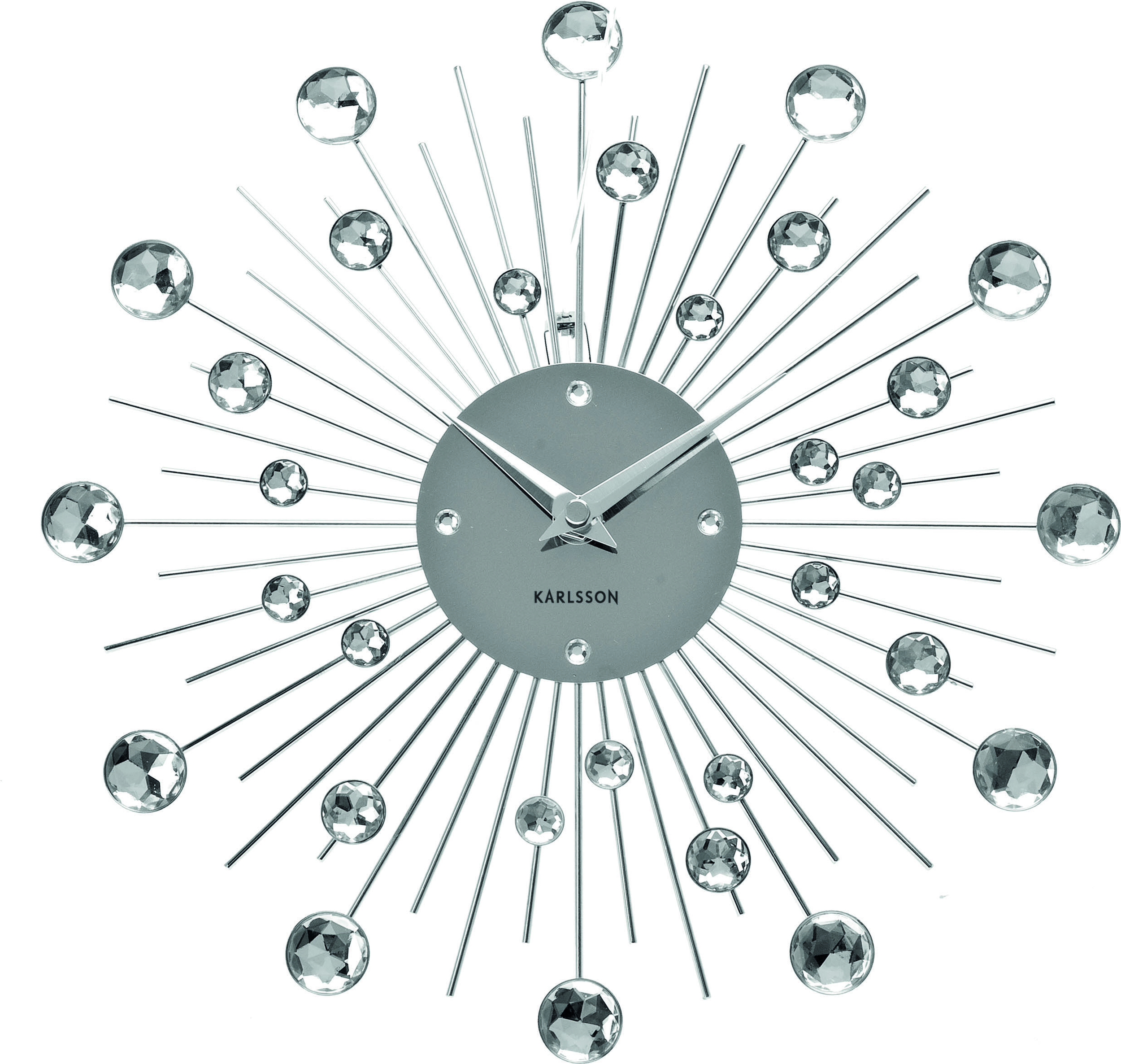 Zegar ścienny Sunburst srebrny