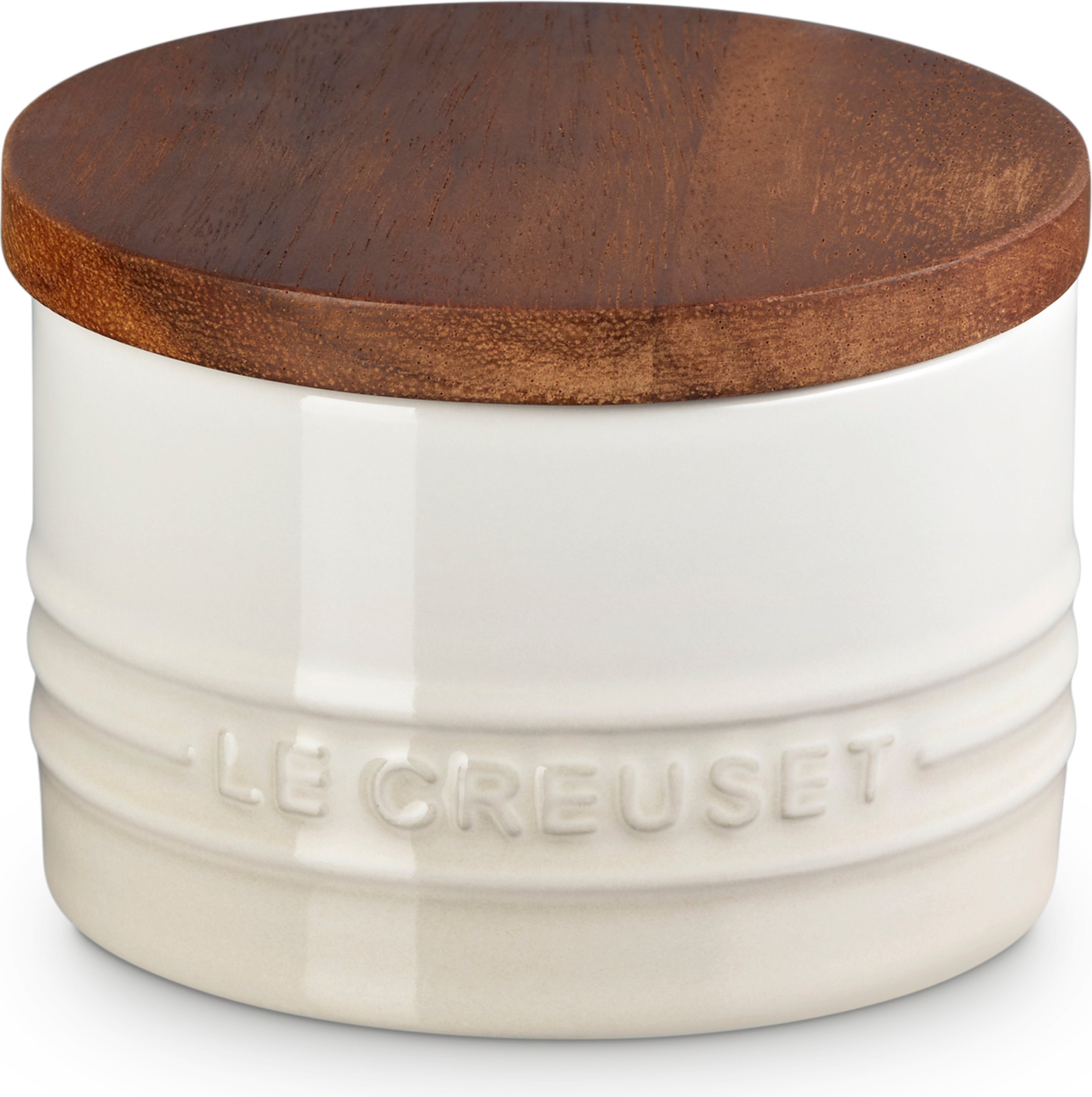 Pojemnik kuchenny z drewnianą pokrywką Le Creuset 200 ml beżowy