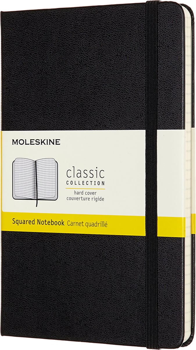 Notes w kratkę Moleskine Classic M 208 stron czarny twarda oprawa