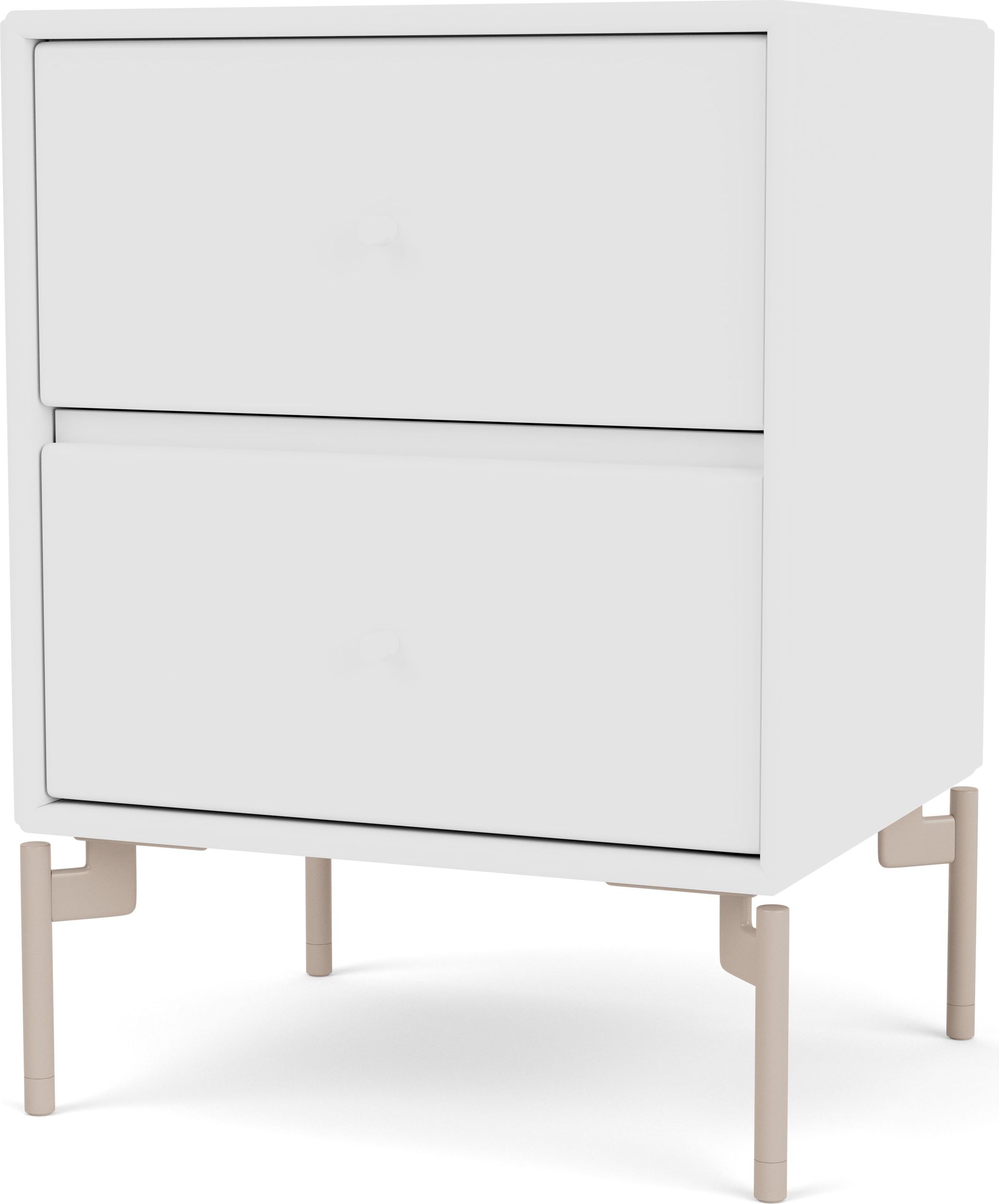 Szafka nocna Drift biała na beżowych nogach