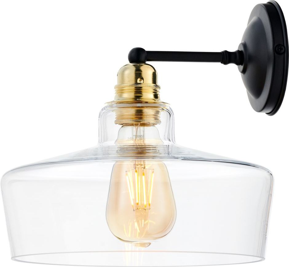 Kinkiet Longis III czarno-złoty