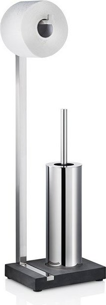 Stojak na papier toaletowy oraz szczotka do WC wysoka Menoto poler