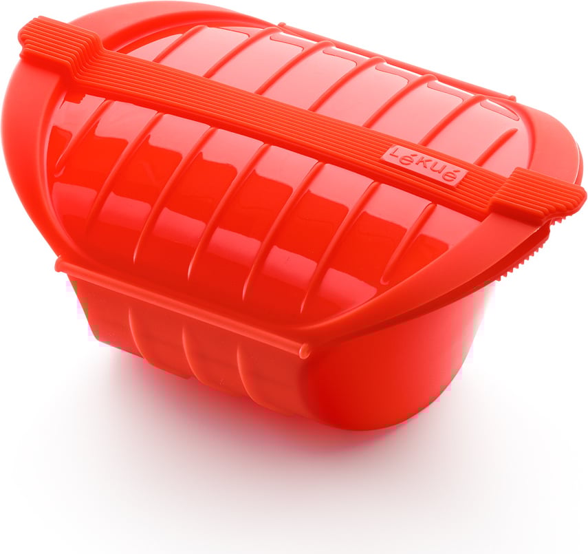 Naczynie do mikrofalówki Deep Steam 26 cm czerwone