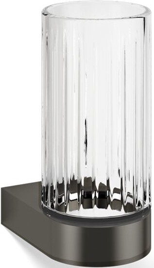 Kubek na szczoteczki do zębów Century karbowany ciemny metal mat ścienny