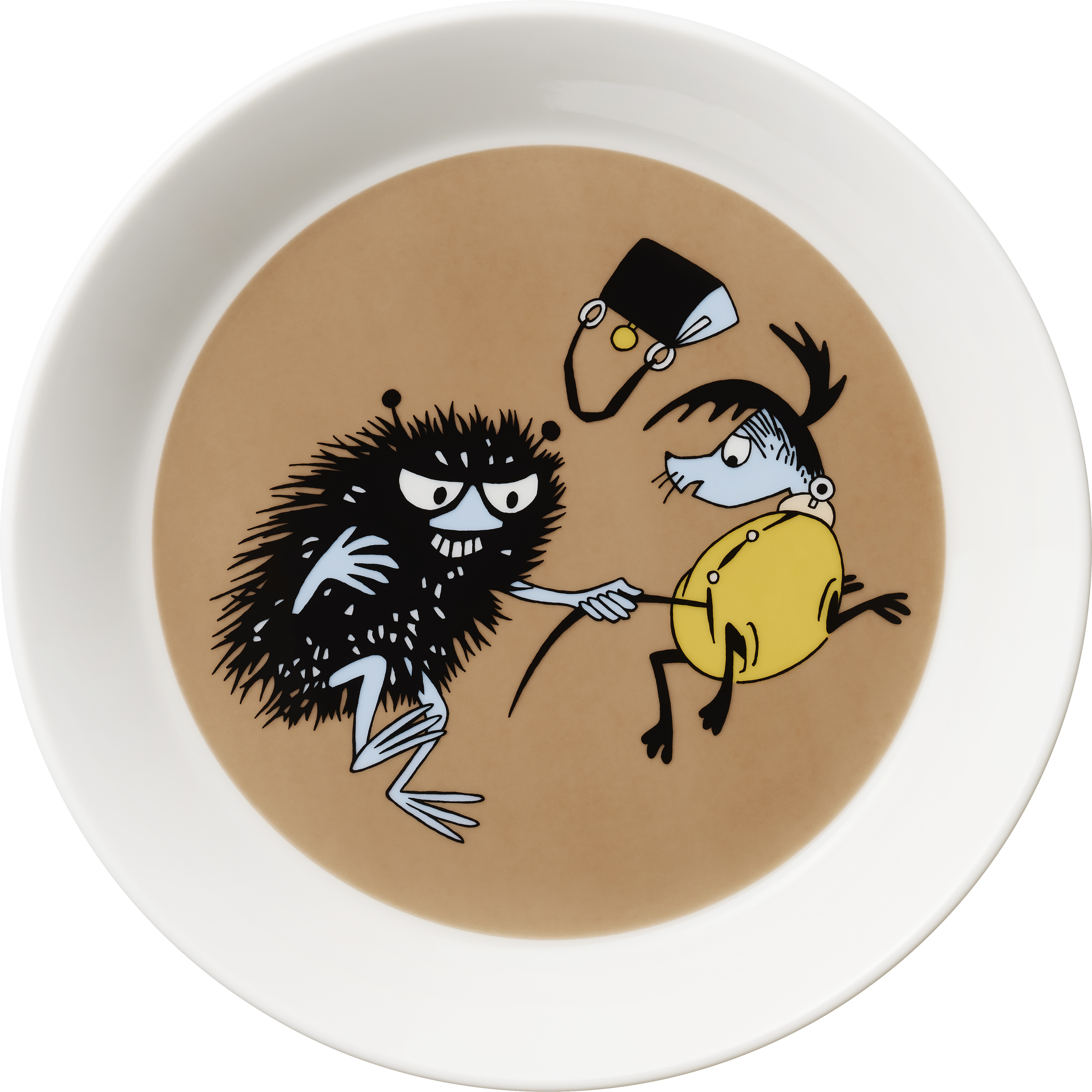 Talerz Arabia Finland Muminki Bobek 19 cm brązowy