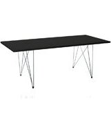 Stół XZ3 prostokątny czarny blat czarna rama