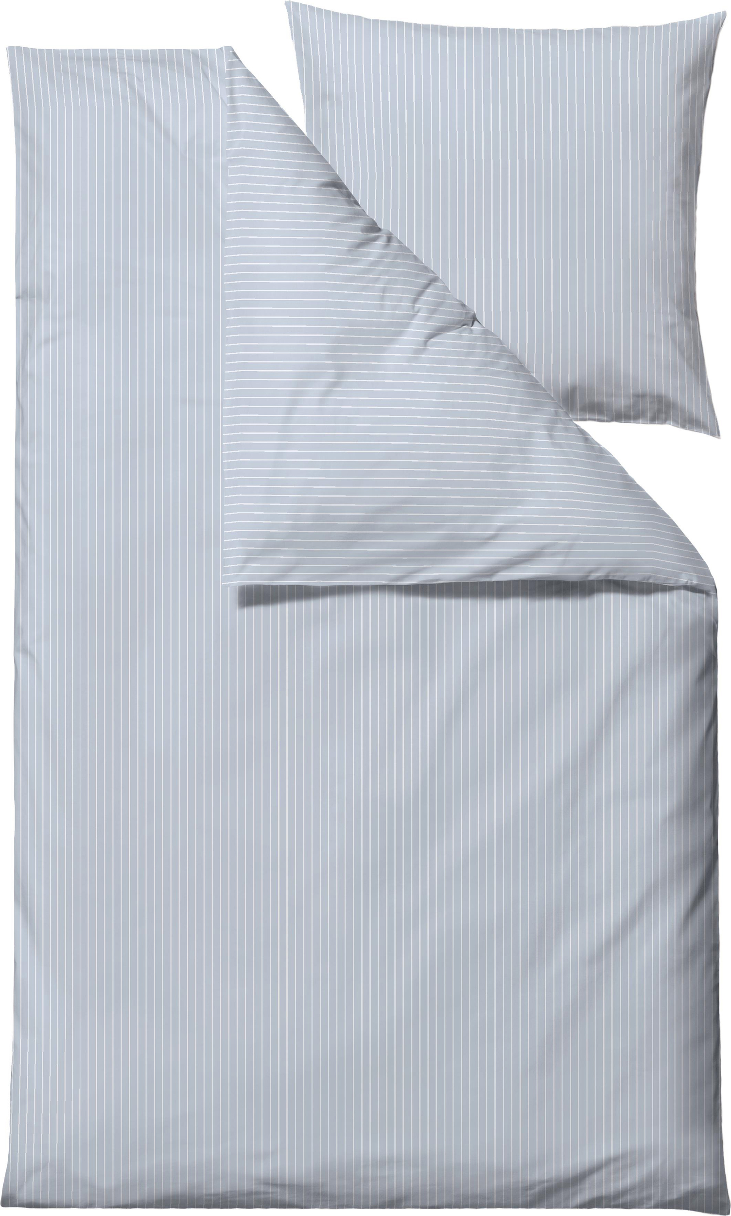 Pościel Common 135 x 200 cm błękitna z poszewką na poduszkę 80 x 80 cm