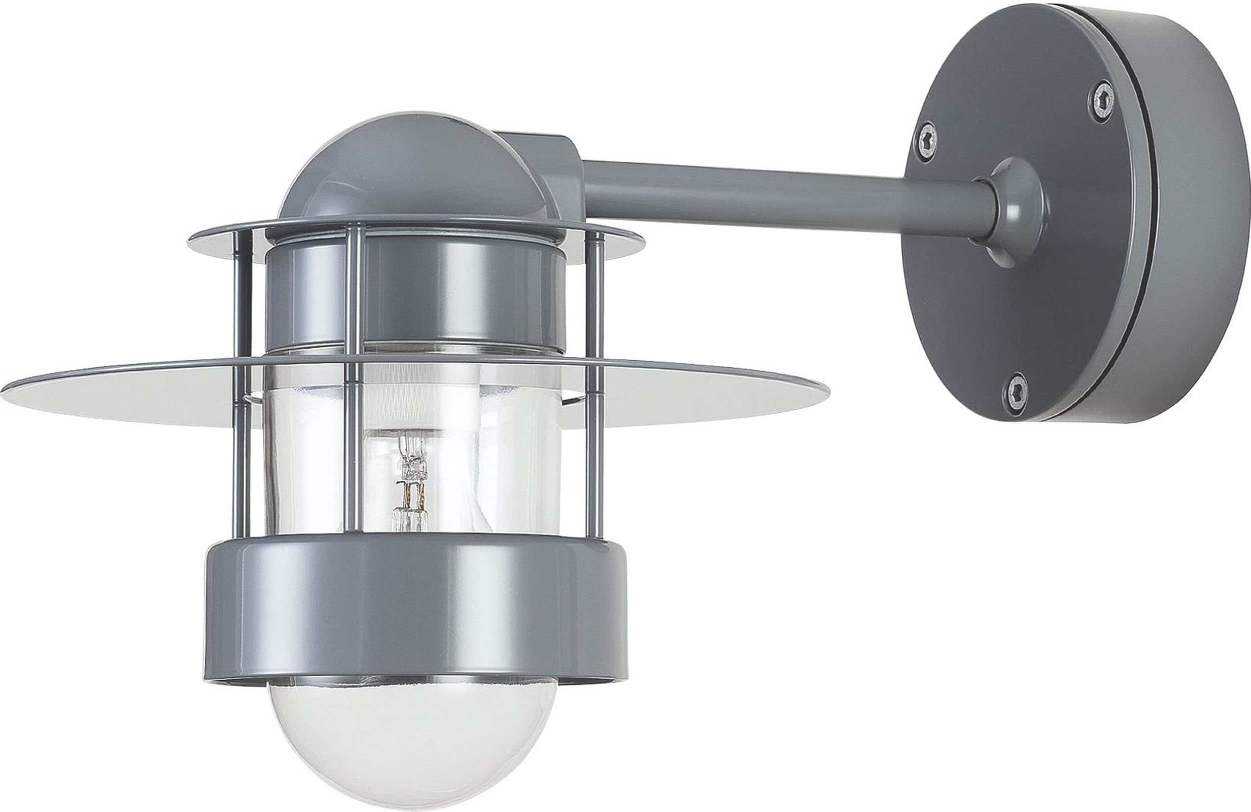 Kinkiet Albertslund krótki szary zewnętrzny