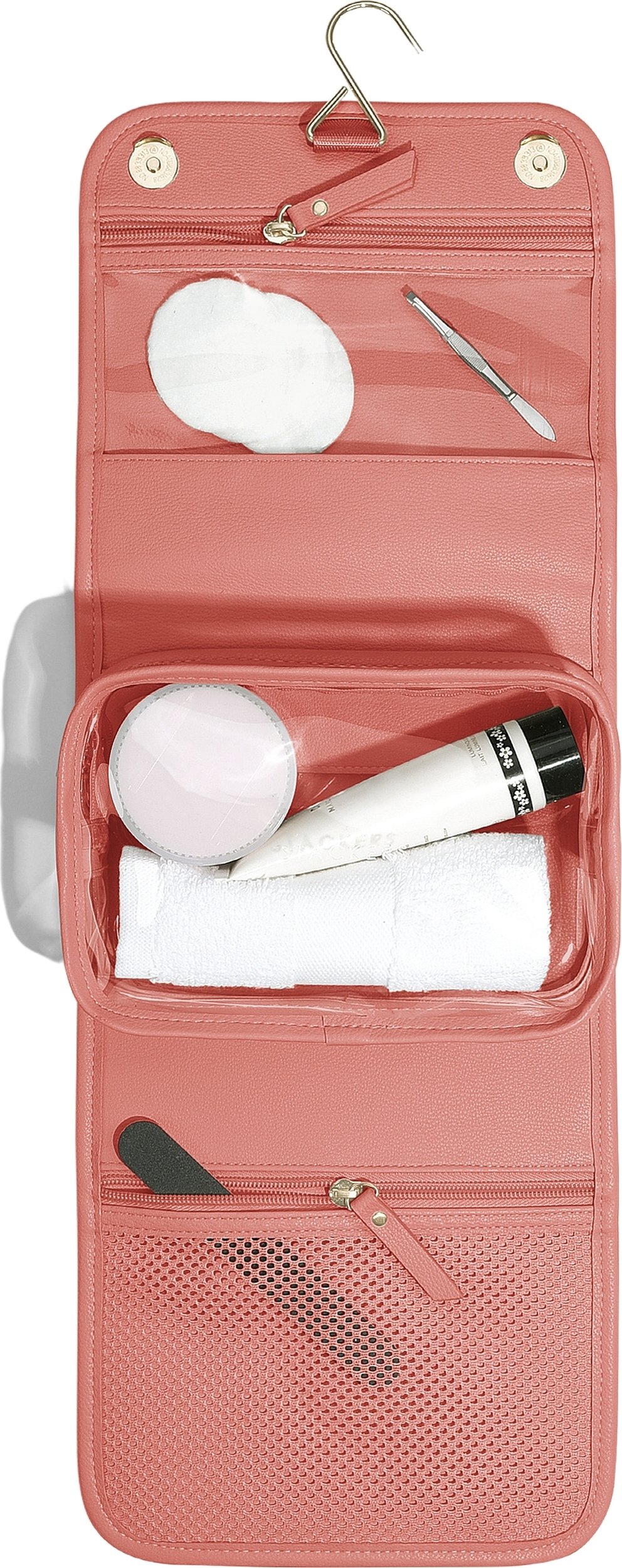 Kosmetyczka podróżna do zawieszenia Stackers Pebble grejpfrutowa