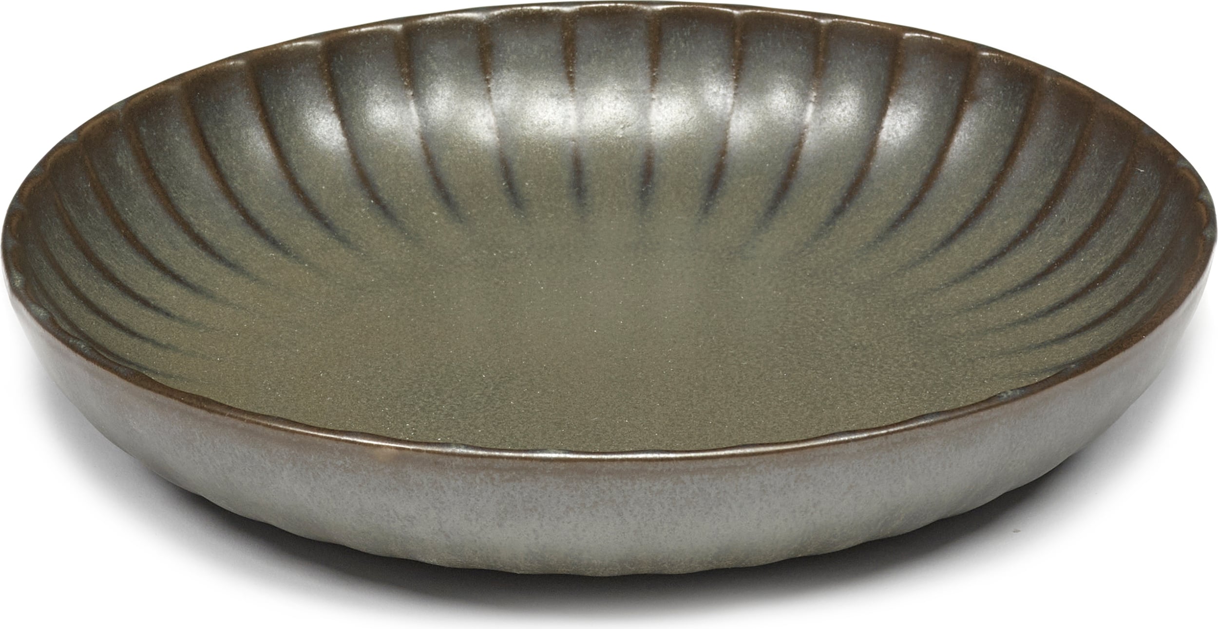 Talerz głęboki Inku 21 cm ciemnozielony