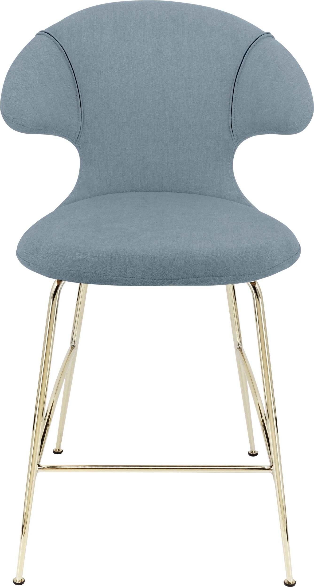 Krzesło Time Flies 102 cm błękitne na mosiężnych nogach