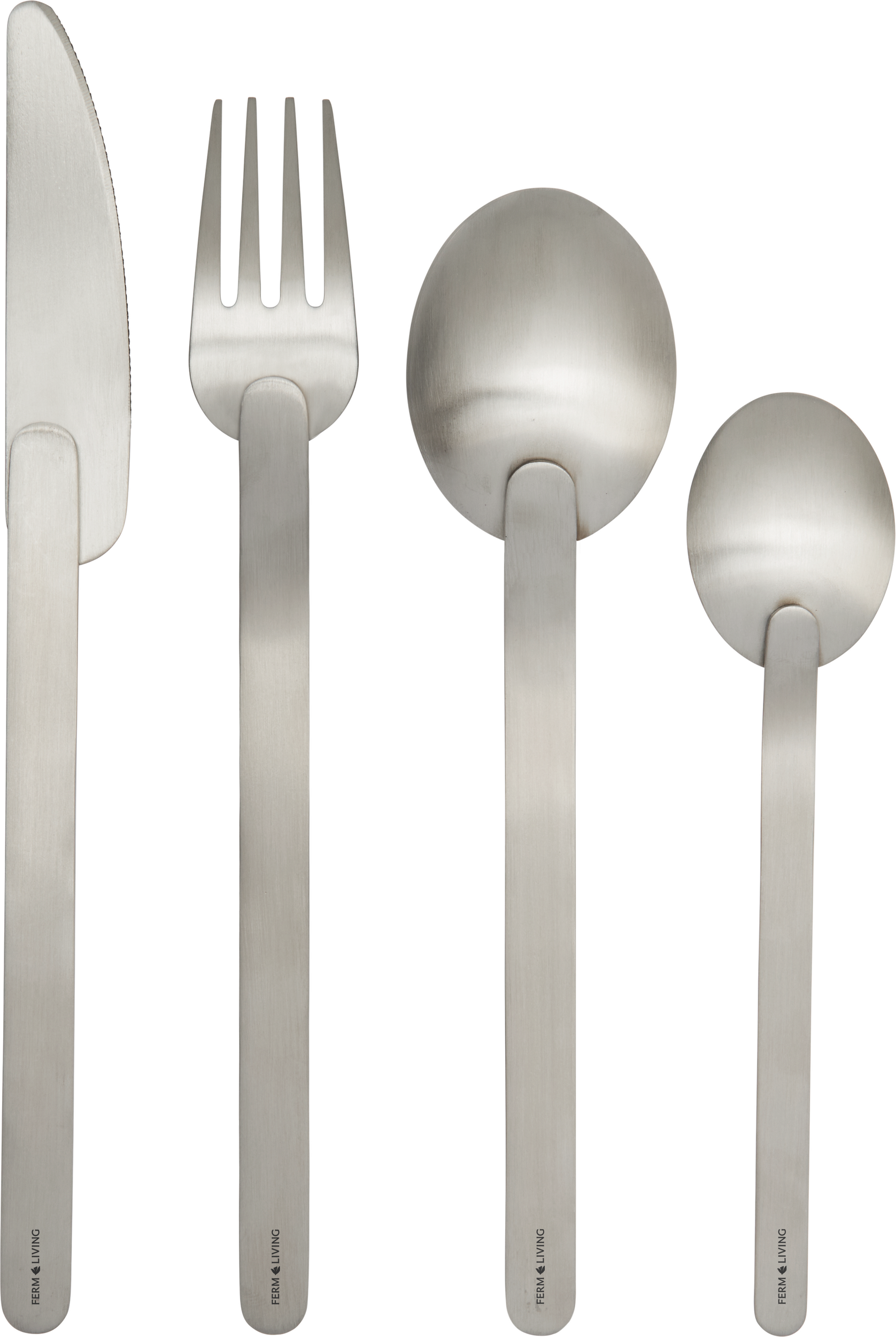 Zestaw sztućców Stelo stal szczotkowana 4 el.