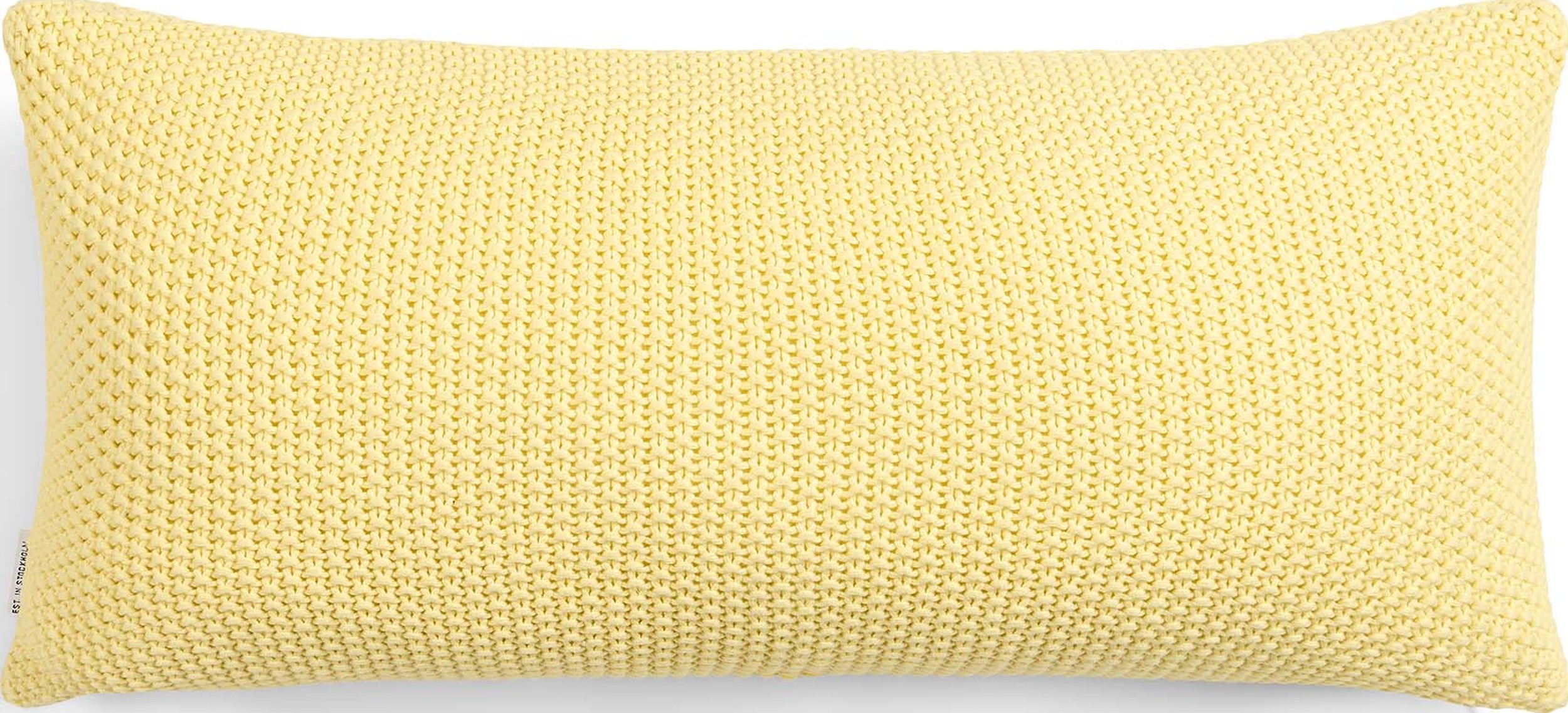 Poduszka Nordic Knit 30 x 60 cm żółta z bawełny organicznej