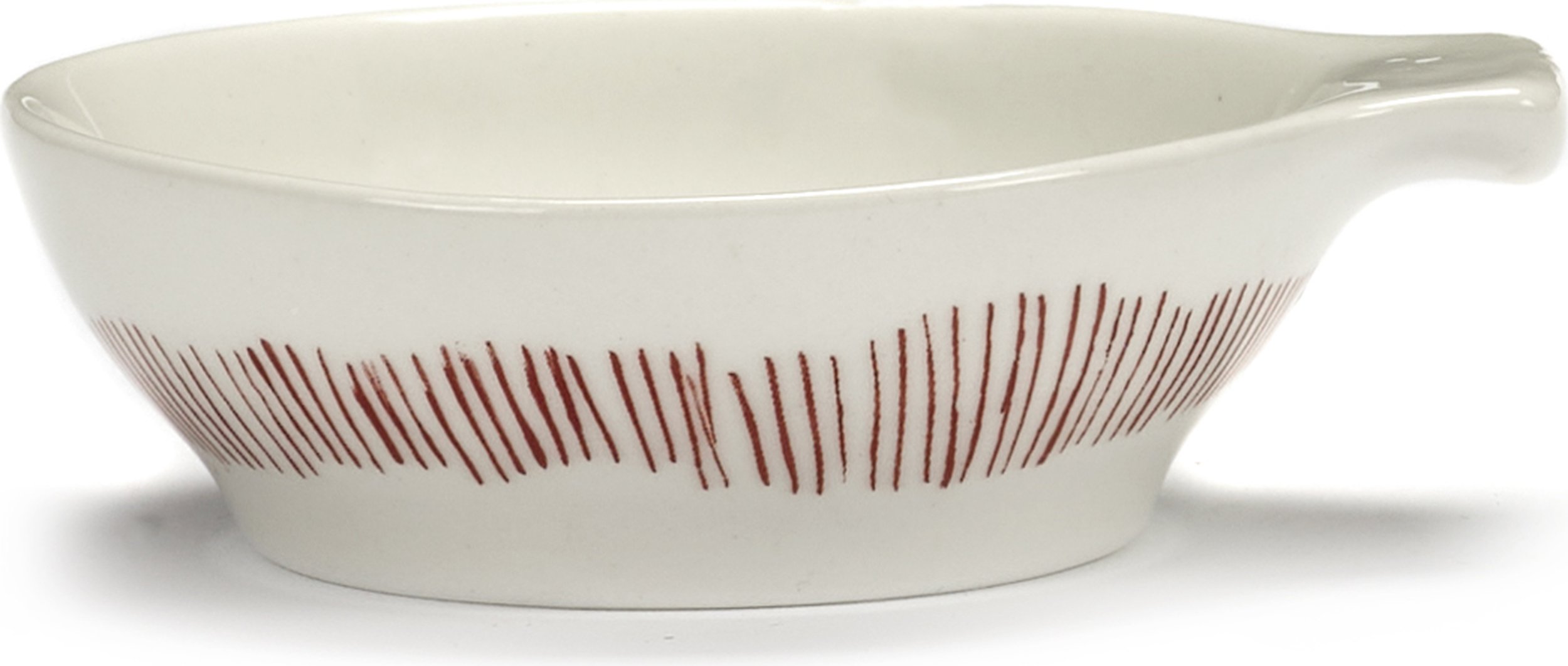 Miski na przekąski Feast 9 cm biało-czerwone 4 szt.