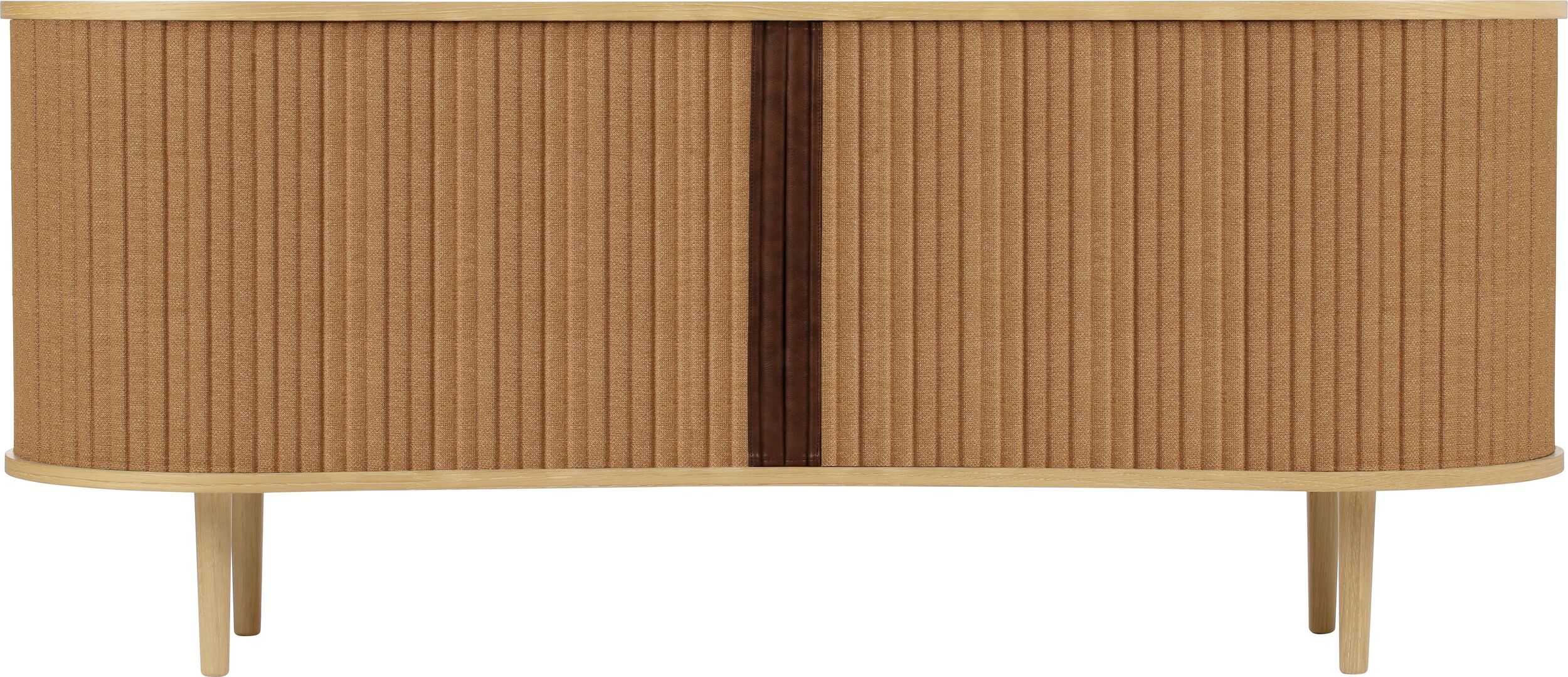 Szafka Audacious 160 cm brązowa na dębowych nogach