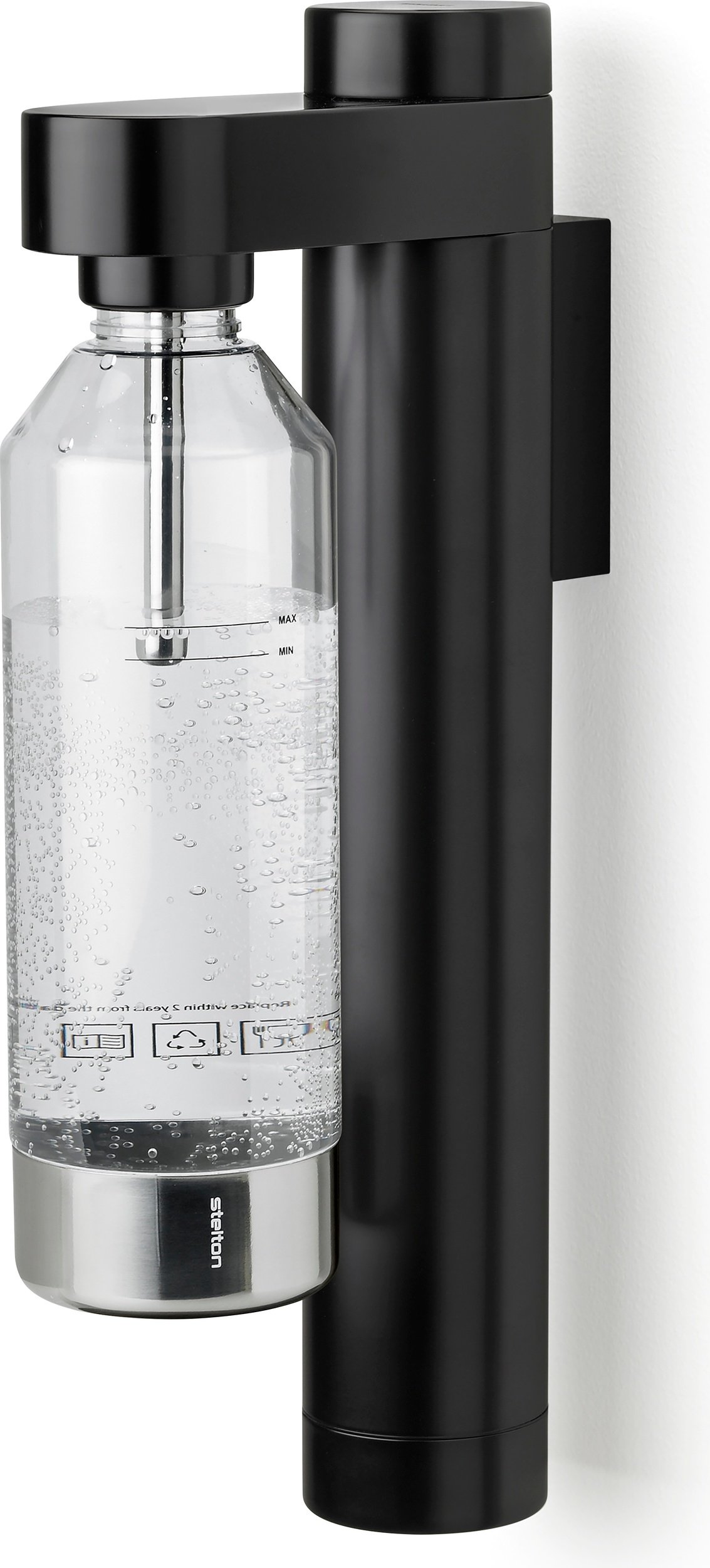 Saturator do wody Brus czarny ścienny