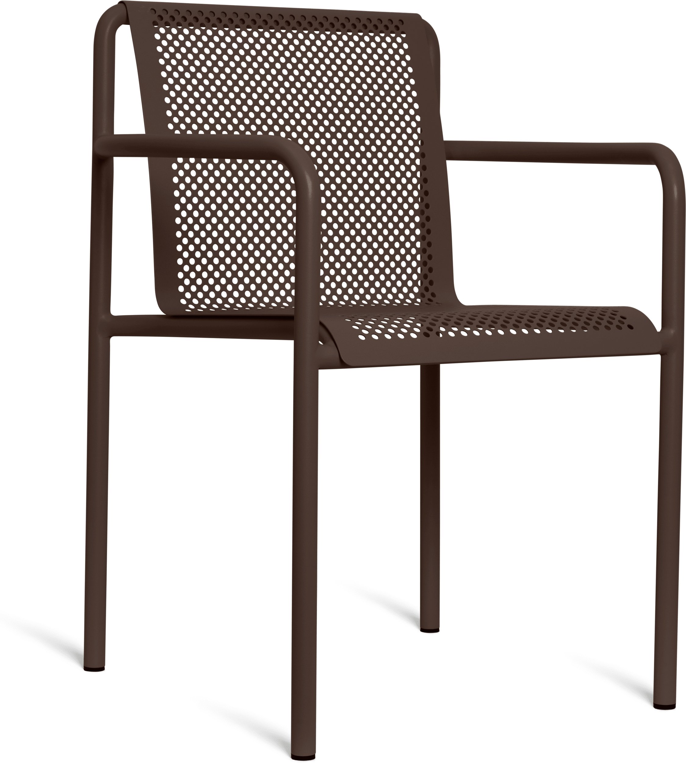 Krzesło ogrodowe Dapple czekoladowe z podłokietnikami