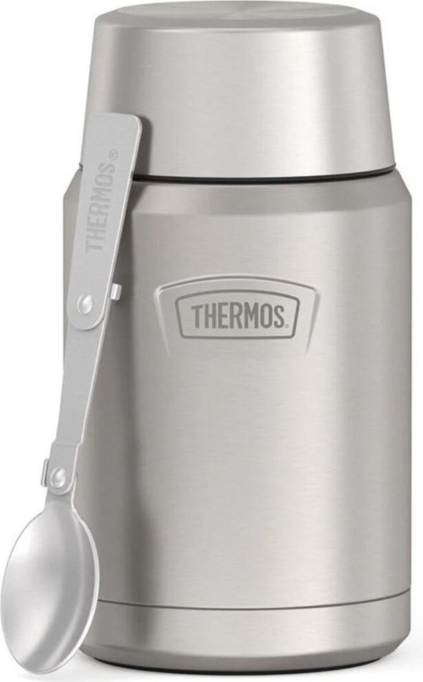 Termos obiadowy ze składaną łyżką Icon 710 ml srebrny 2 el.